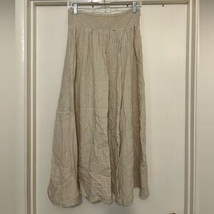 American Eagle Outfitters Cream Maxi Skirt